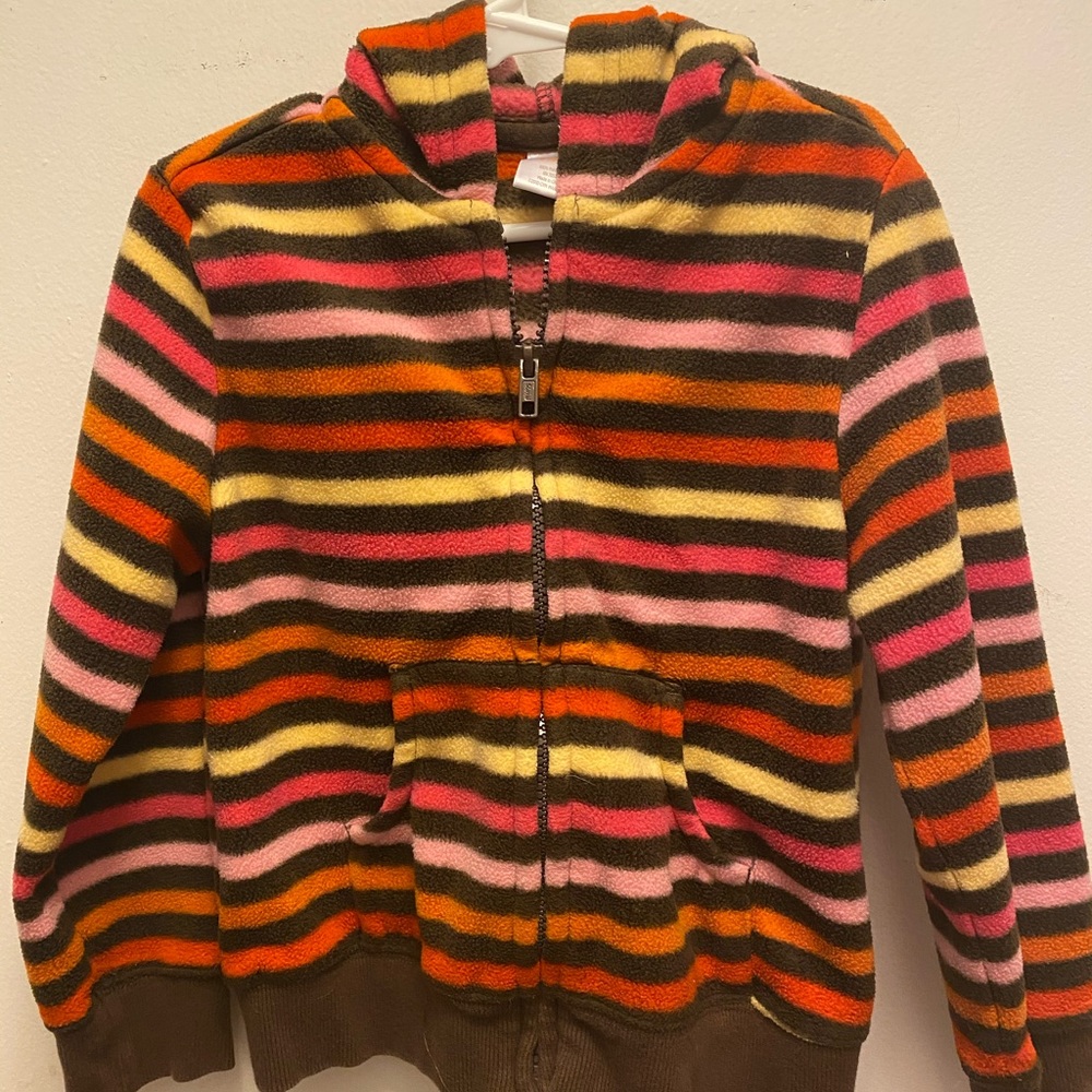 Gymboree, brown, pink, yellow jacket, sz 5-6